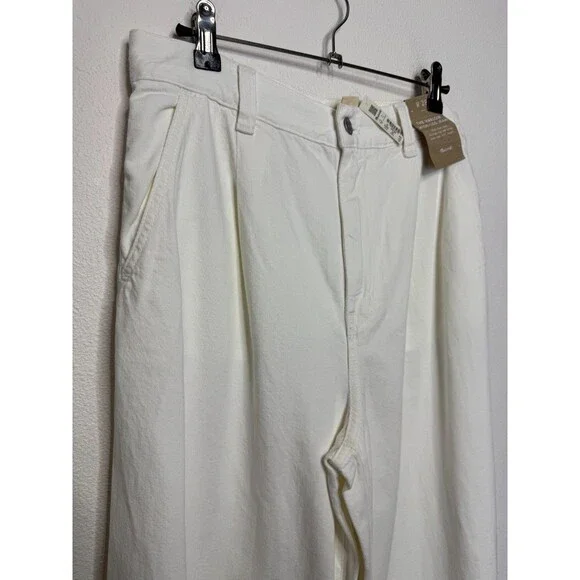 Madewell W28 The Harlow Wide Leg Jean Tile White Cotton Airy Denim Edition NWT - Picture 6 of 14
